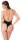 Noir Body im Wetlook mit Cut-Out und Glitzer Schwarz M