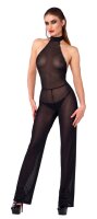 Noir Transparenter Overall mit Glitzer Schwarz L