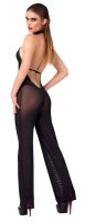 Noir Transparenter Overall mit Glitzer Schwarz L