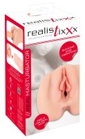 Realistixxx sucking and vibrating masturbator beige