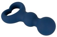 Magic Shiver Heart-Shaped Anal Plug Blue 2.9 cm