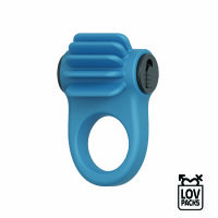 LOV Packs Love Ring Vibrating Ribs Erektionsring Blau
