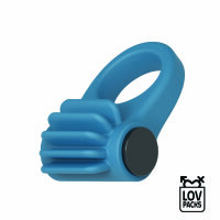 LOV Packs Love Ring Vibrating Ribs Erektionsring Blau