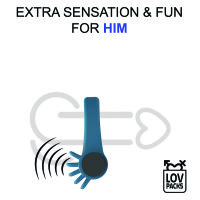 LOV Packs Love Ring Vibrating Ribs Erektionsring Blau