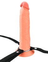 Pipedream Hollow Silicone Dildo with Strap-On Harness Beige 24.1 cm Ø 4 cm Waist 61–135 cm