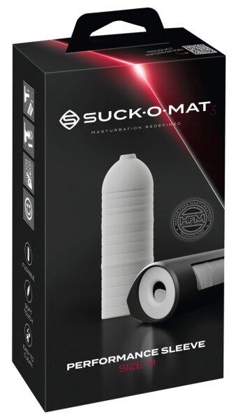 Suck-O-Mat 3 Perf. Sleeve M Weiß 21 cm Ø 2,3 cm