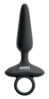 ANOS Flexible Anal Plug with Vibration Black Ø 2.6 cm