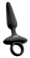 ANOS Flexibler Analplug mit Vibration Schwarz Ø 2,6 cm