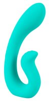beau coeur Naira Flexibler Doppelvibrator Türkis 17,5 cm