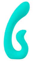 beau coeur Naira Flexibler Doppelvibrator Türkis 17,5 cm