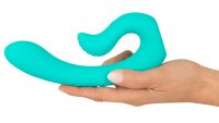 beau coeur Naira Flexibler Doppelvibrator Türkis 17,5 cm
