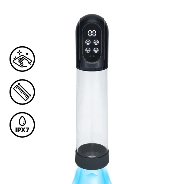 Shots Engage Automatische wasserdichte Penispumpe und Masturbator Schwarz