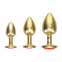 Shots Milan Collection Metal Anal Plug Set 3-Piece Gold