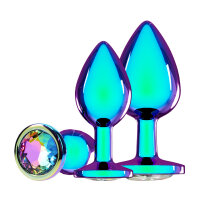 Shots Venice Collection Metal Anal Plug Set 3-Piece Multicolour