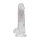 RealRock Vibrating Dildo with LED Transparent 15 cm Ø 4 cm