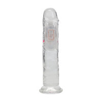 RealRock Vibrating Dildo with LED Transparent 18 cm...