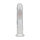 RealRock Vibrating Dildo with LED Transparent 18 cm Ø 3.8 cm
