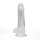 RealRock Vibrating Dildo with LED Transparent 18 cm Ø 4 cm
