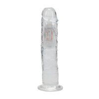 RealRock Vibrating Dildo with LED Transparent 20 cm...