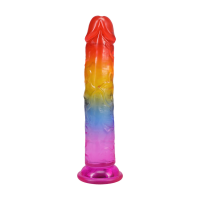 Doc Johnson Crystal Jellies Dildo Mehrfarbig 17,8 cm