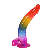 Doc Johnsons Crystal Jellies Realistic Cock with Balls Mehrfarbig 24,1 cm