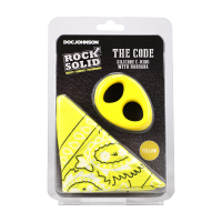 Doc Johnson The Code Silikon-Penisring mit Bandana Gelb Ø 4,6 cm