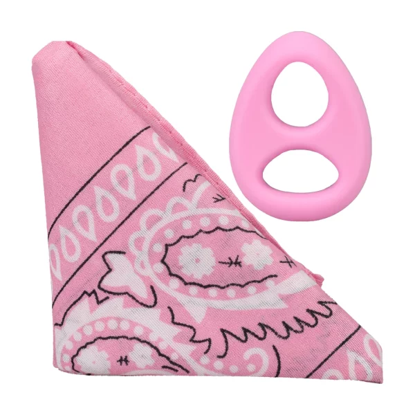 Doc Johnson The Code Silikon-Penisring mit Bandana Pink Ø 4,6 cm