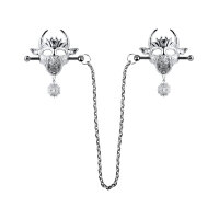 Kiotos Demonic Bull Mask Nippelklemmen Silber