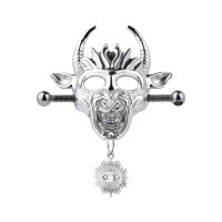 Kiotos Demonic Bull Mask Nippelklemmen Silber
