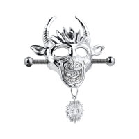 Kiotos Demonic Bull Mask Nippelklemmen Silber