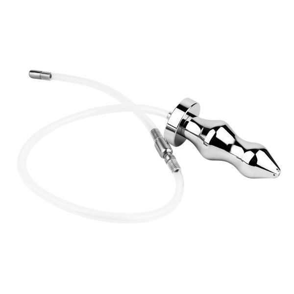 Kiotos Steel Urethral Sound and Anal Plug Silver 8.9 cm Ø 3.8 cm