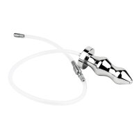 Kiotos Steel Urethral Sound and Anal Plug Silver 8.9 cm Ø 3.8 cm
