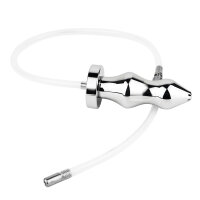 Kiotos Steel Urethral Sound and Anal Plug Silver 8.9 cm Ø 3.8 cm