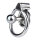 Kiotos Steel Chastity Device with Large Ball Plug Silver 6 cm Ø 4.5 cm