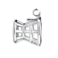 Kiotos Steel Chastity Device with Cone and Belt Silver 3.2 cm Ø 4.5 cm