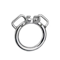 Kiotos Steel Chastity Device with Cone and Belt Silver 3.2 cm Ø 4.5 cm
