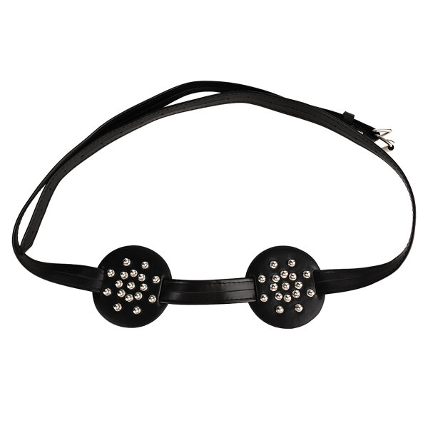 Kiotos Spiked Breast Binder with Rounded Studs Black