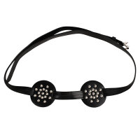 Kiotos Spiked Breast Binder with Rounded Studs Black