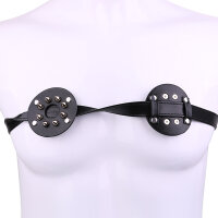 Kiotos Spiked Breast Binder with Sharp Spikes and Open Center Black