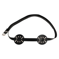 Kiotos Spiked Breast Binder with Rounded Studs and Open Center Black