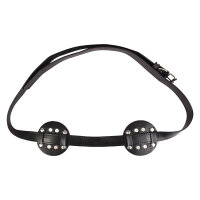 Kiotos Spiked Breast Binder with Rounded Studs and Open Center Black