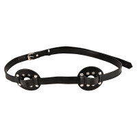 Kiotos Spiked Breast Binder with Rounded Studs and Open Center Black