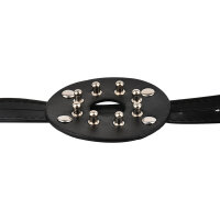 Kiotos Spiked Breast Binder with Rounded Studs and Open Center Black