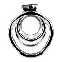 Kiotos Steel Twin Cock Cage Silber 15,5 cm Ø 4.5 cm