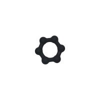 Kiotos Silikon Cockring mit 6 Stahlkugeln M Schwarz 3,8 cm