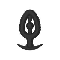 Kiotos Anal Plug/Expander with Inner Bead Black Ø 6.8 cm