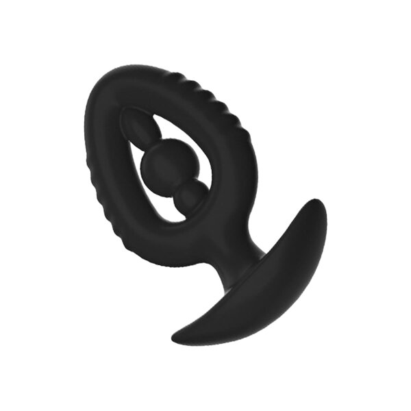 Kiotos Anal Plug/Expander mit innerer Perle Schwarz Ø 8 cm