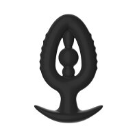 Kiotos Anal Plug/Expander mit innerer Perle Schwarz Ø 8 cm