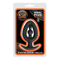 Kiotos Anal Plug/Expander mit innerer Perle Schwarz Ø 8 cm
