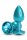 NS Novelties Rear Assets Iridescent Teal Anal Plug Small blue